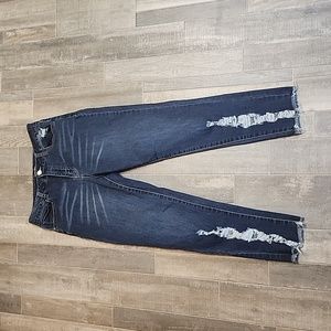 Fashion Nova brand dark wash high waisted skinny jeans